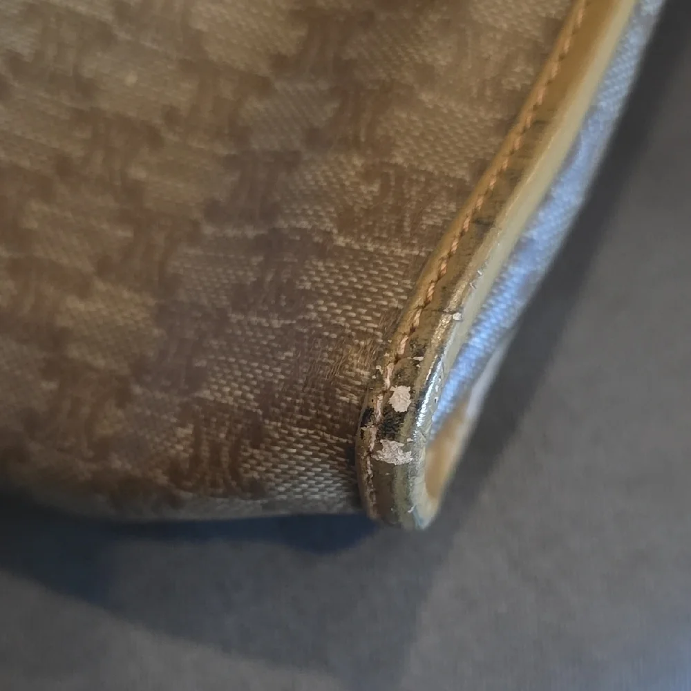 Celine Brown and Tan Clutch Bag with Leather Trim *FINAL PRICE* - Picture 10 of 13